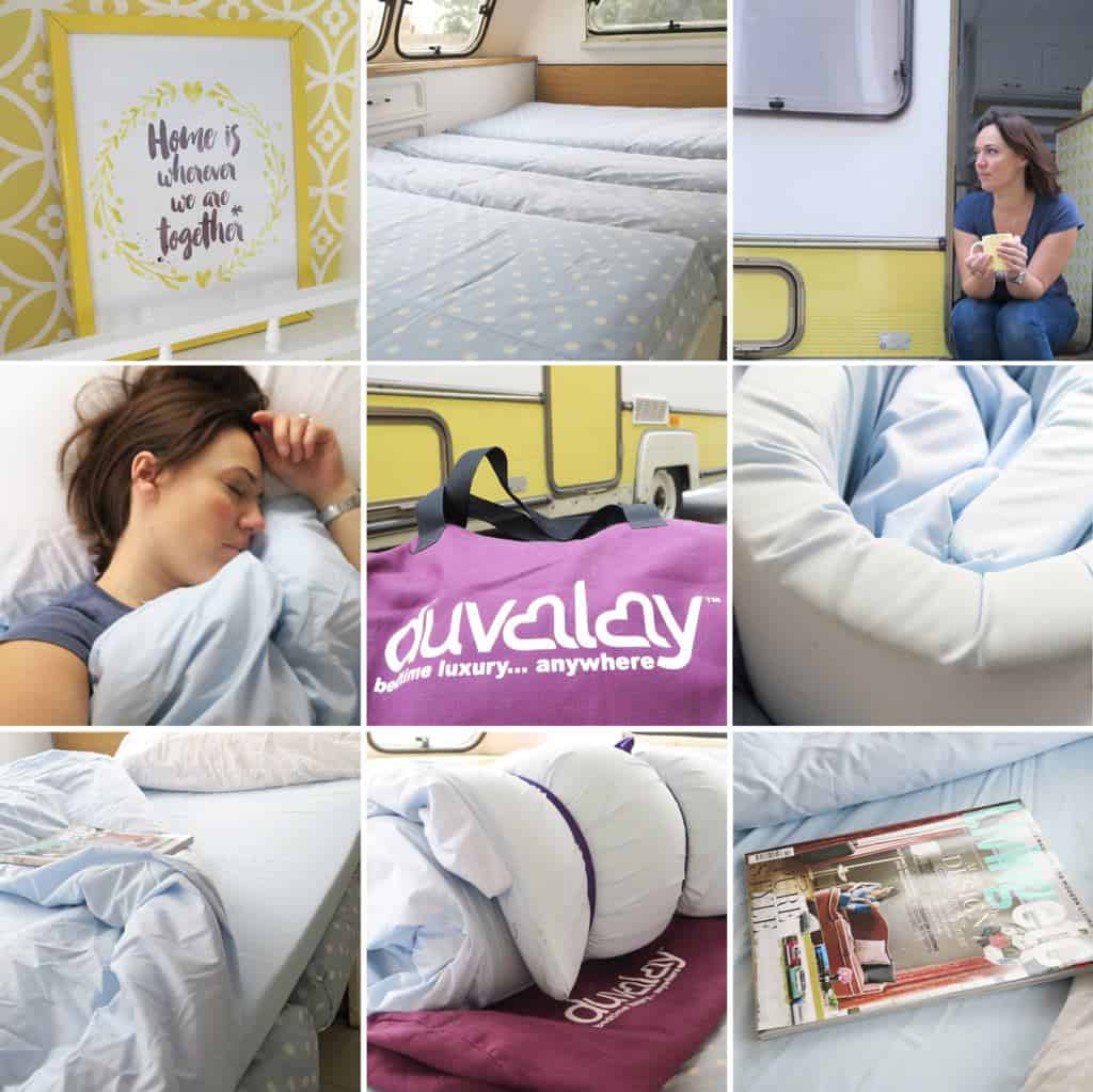 The duvalay is the must have caravan accessory. A comfy mattress topper combined with a n integral duvet and sheet.